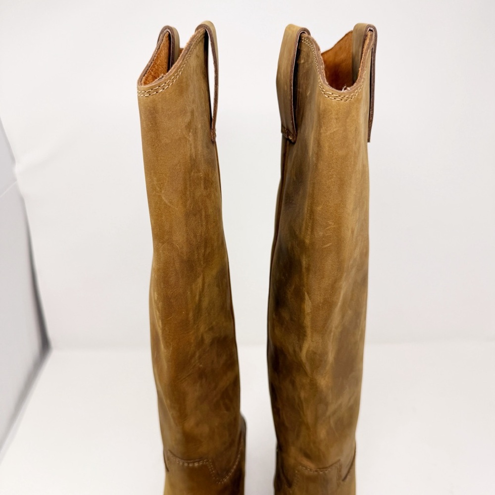 Jeffery Campbell East Austin Cowboy Leather Tall Heeled Square Toe Boots 10 - Picture 7 of 12